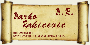 Marko Rakićević vizit kartica